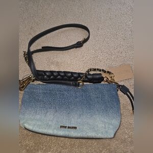 Steve Madden Denim and Black Crossbody Bag